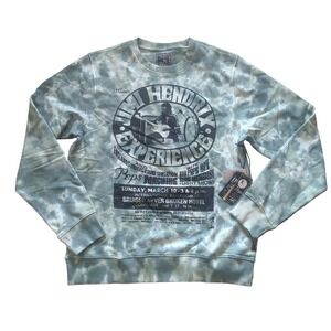 PRPS Jimi Hendrix Experience Tie Dye Graphic Sweatshirt Blue White Mens NWT